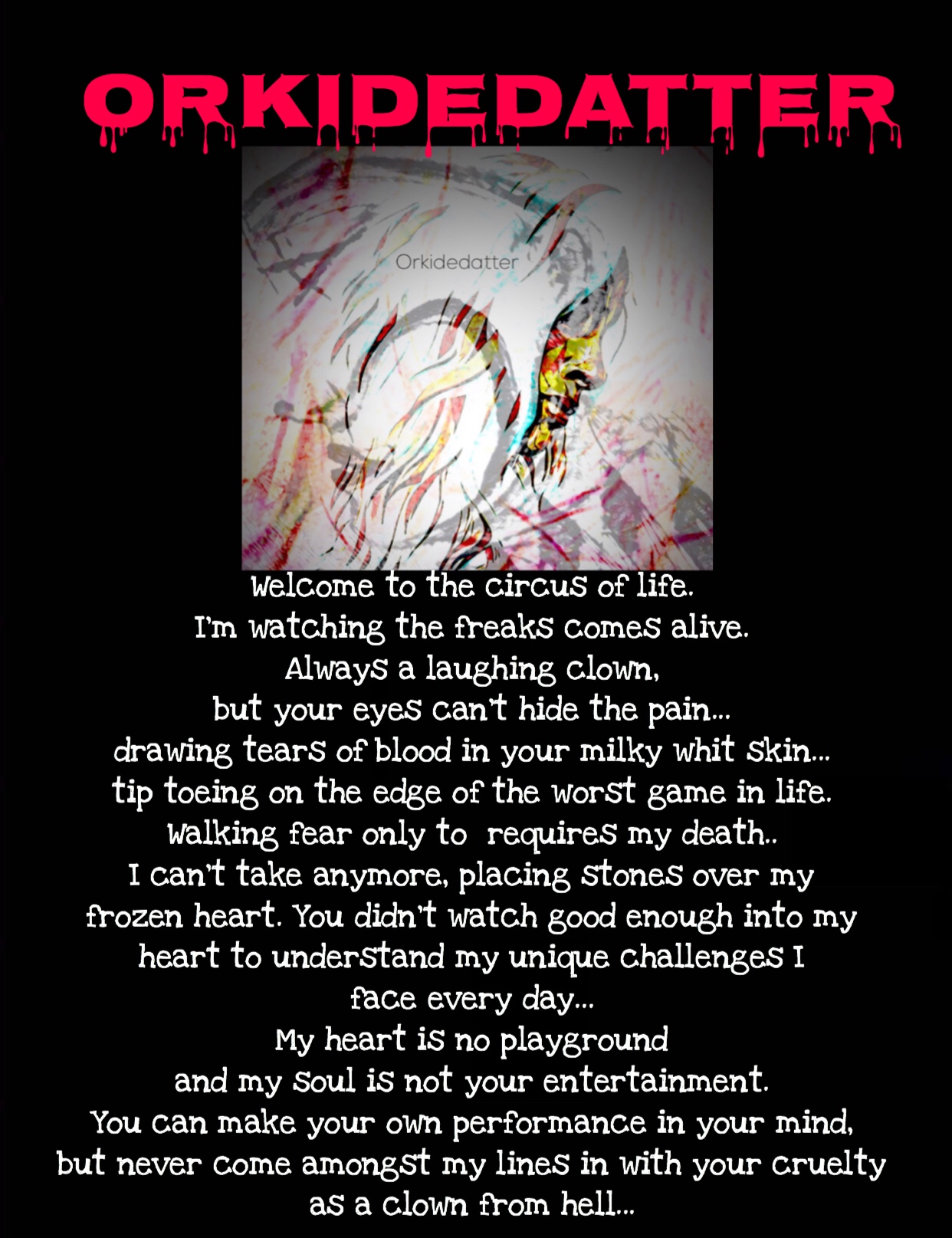 Orkidedatter, art, writer, artist, Norway, Norwegian artist